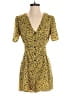 BCBGeneration 100% Polyester Animal Print Yellow Romper Size XS - photo 1