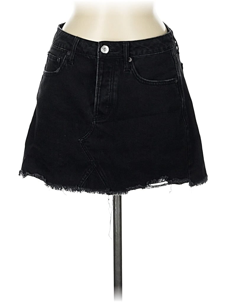 Pre-owned American Eagle Outfitters Denim Skirt In Black