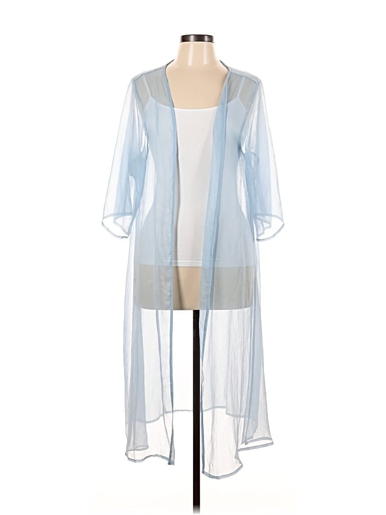 Pre-owned Unbranded Kimono In Blue