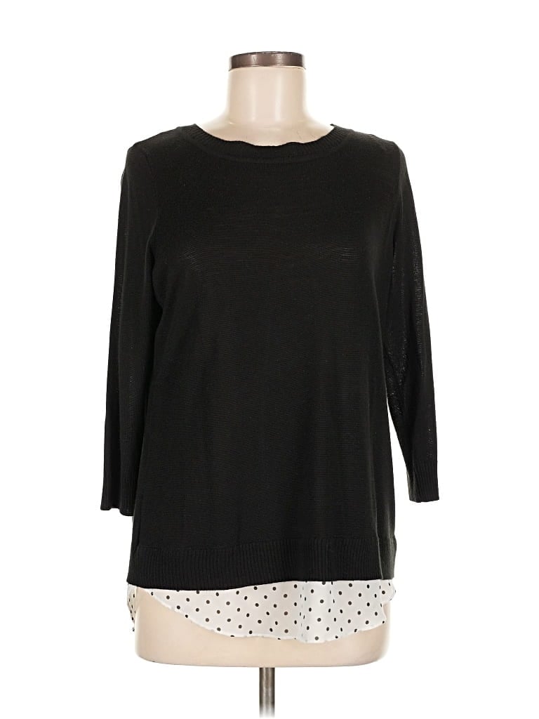 Pre-owned Roz & Ali Pullover Sweater In Black