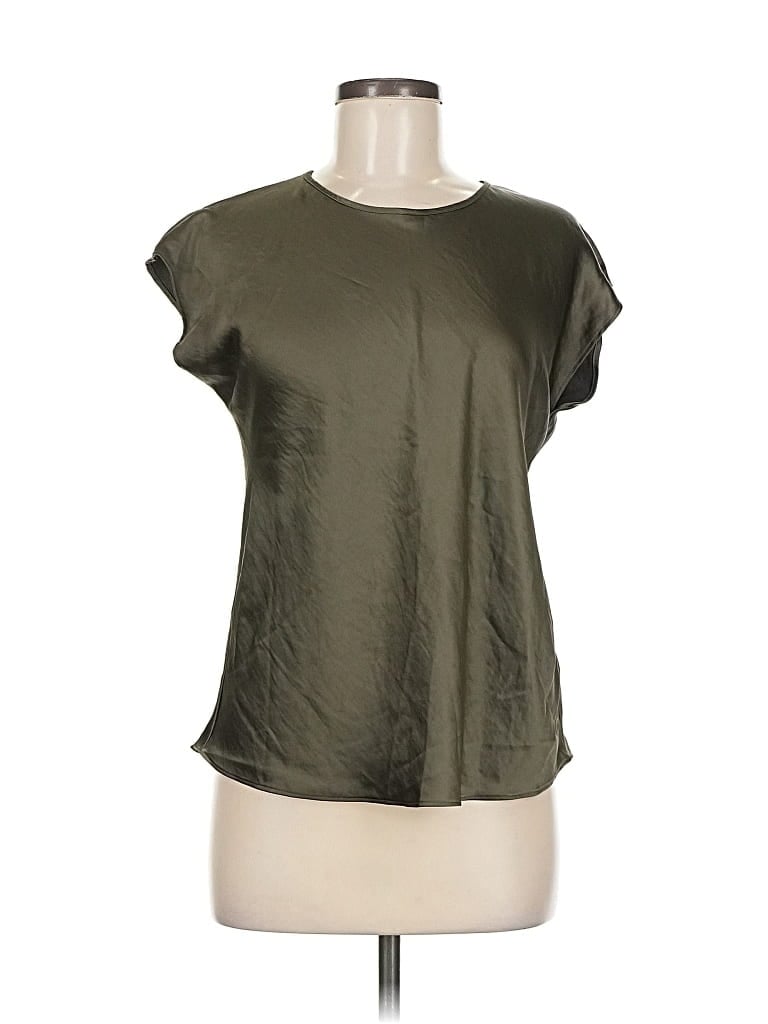 Pre-owned Express Short Sleeve Top Green Scoop Neck Tops