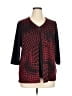 Serengeti Red Black 3/4 Sleeve Blouse Size XL - photo 1