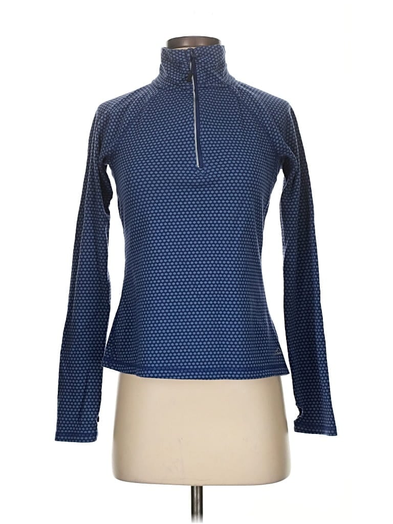 Pre-owned Eddie Bauer Long Sleeve Top Blue Turtleneck Tops