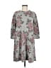 Apt. 9 Floral Gray Casual Dress Size M - photo 1