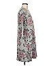 Apt. 9 Floral Gray Casual Dress Size M - photo 4