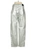 American Eagle Outfitters 100% Acrylic Metallic Silver Jeans Size 0 Short - photo 2