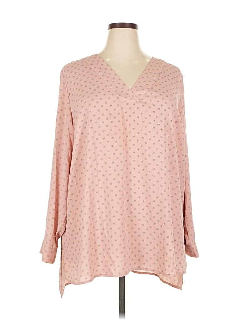 Pre-owned Evri Long Sleeve Blouse In Pink
