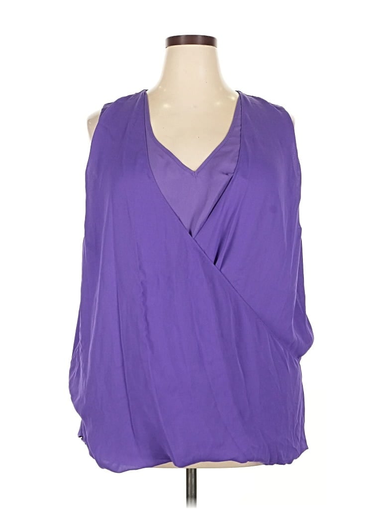 Pre-owned Polo Ralph Lauren Tank Top Purple Cold Shoulder Neckline Tops