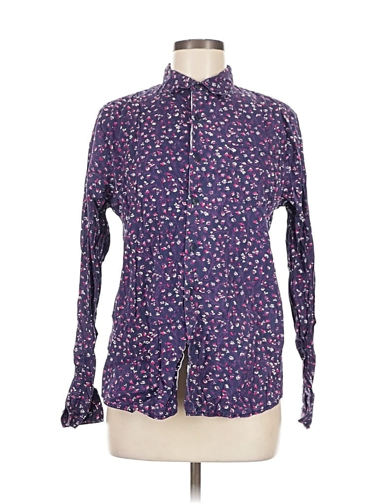 Pre-owned Paper Denim & Cloth Long Sleeve Button Down Shirt In Purple