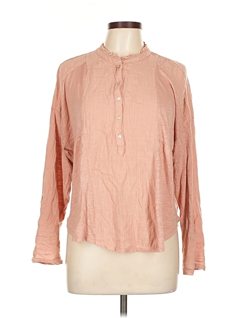 Pre-owned Lucky Brand Long Sleeve Blouse In Pink