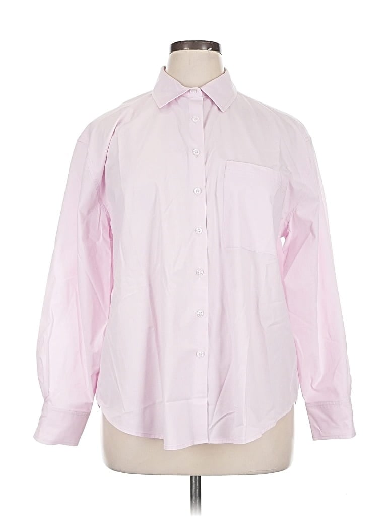 Pre-owned Casa Cabana Long Sleeve Button Down Shirt In Pink