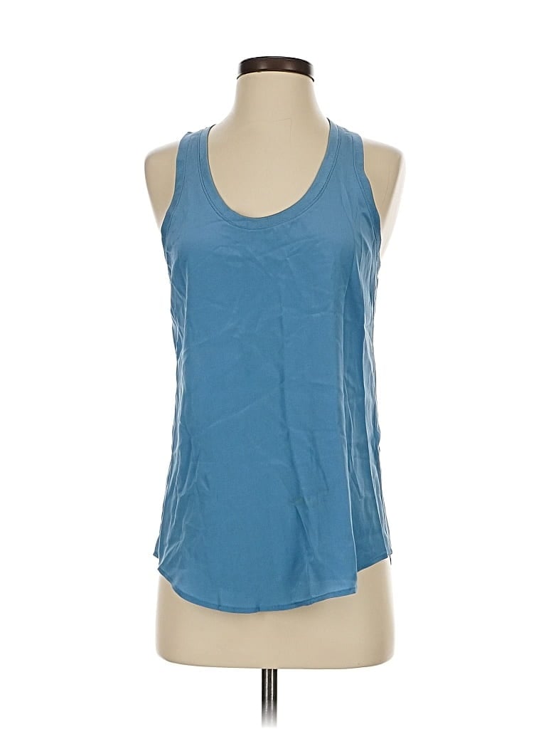 Pre-owned Equipment Sleeveless Top Blue Halter Neckline Tops