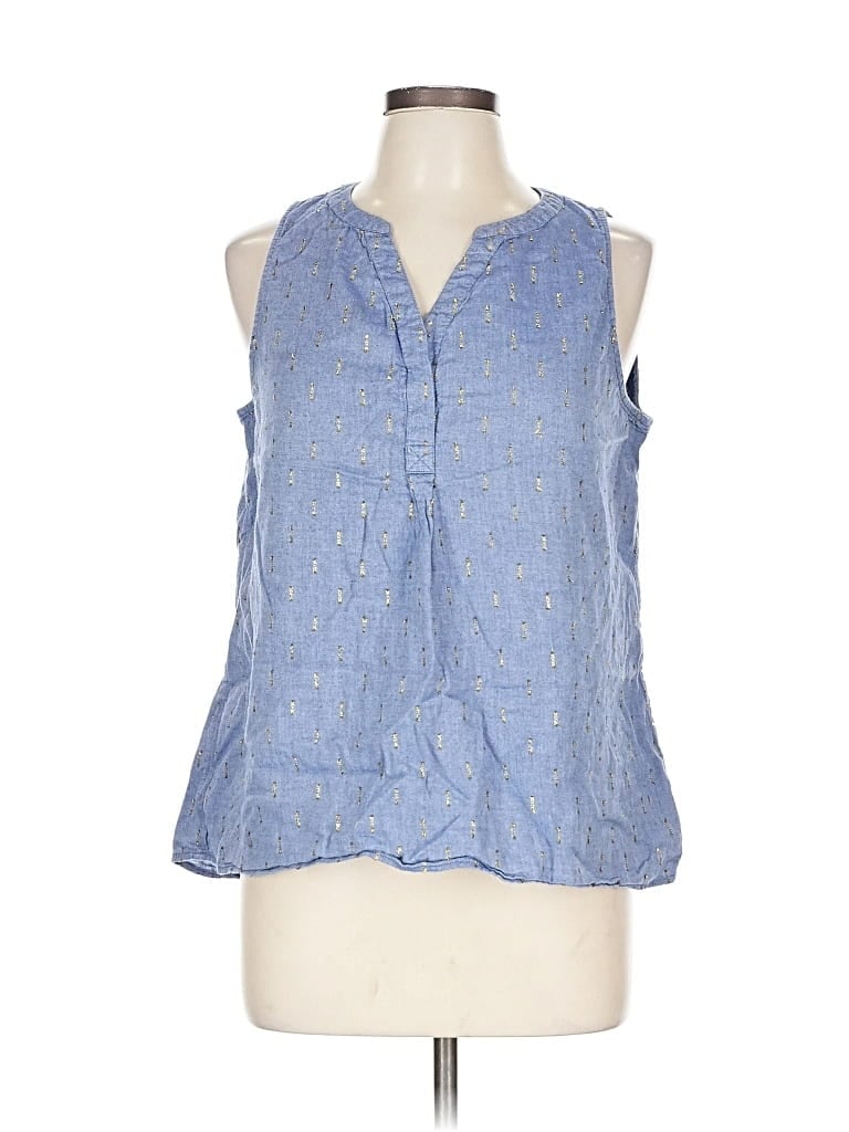 Pre-owned Crown & Ivy Sleeveless Blouse In Blue