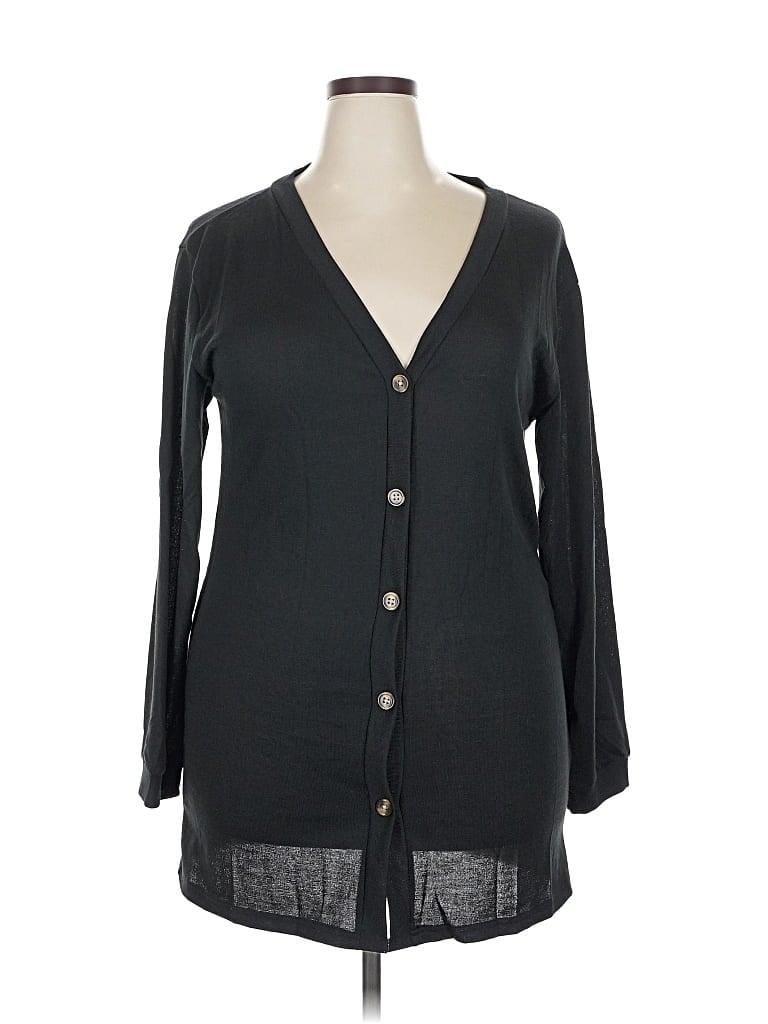 Pre-owned Unbranded Cardigan Sweater In Black