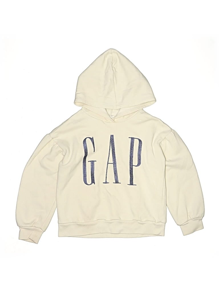 Pre-owned Gap Kids' Pullover Hoodie In White