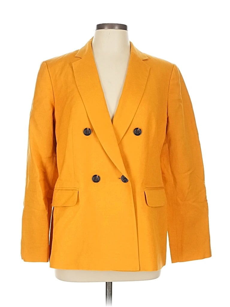 Pre-owned Ann Taylor Blazer Jacket In Yellow