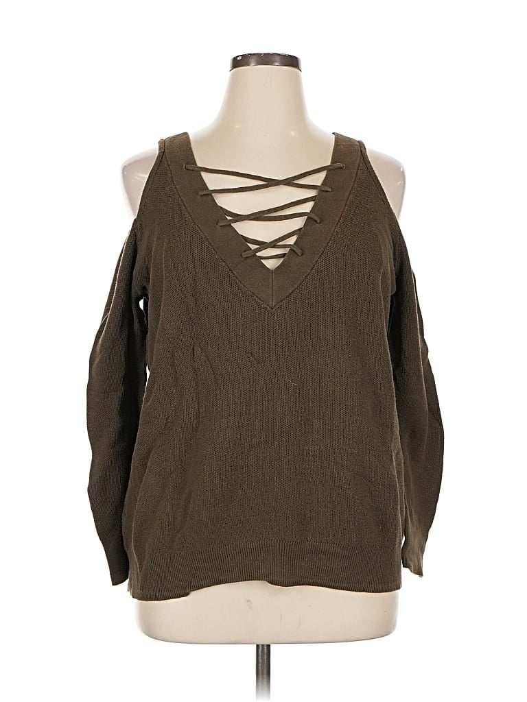 Pre-owned Express Outlet Pullover Sweater In Brown