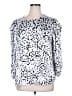 DKNY 100% Polyester Silver Long Sleeve Blouse Size XL - photo 1