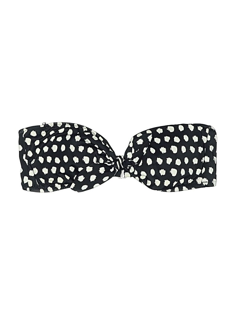 Pre-owned Victoria's Secret Swimsuit Top Black Polka Dots Pattern Swimwear