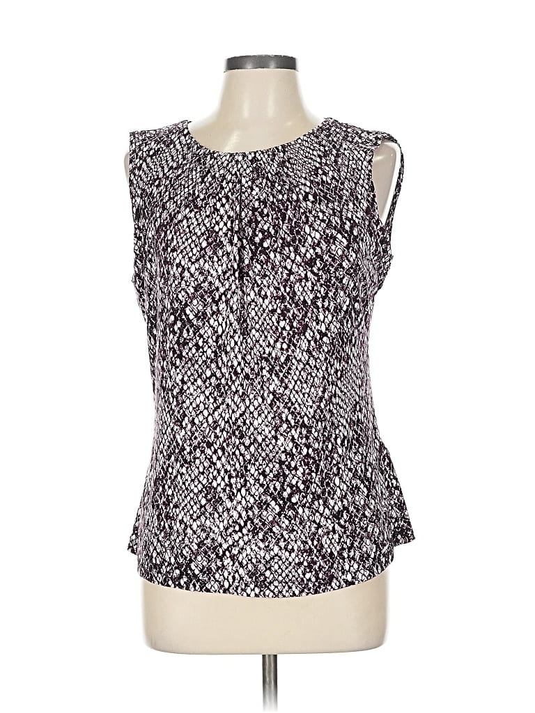 Pre-owned Calvin Klein Sleeveless Blouse In Silver
