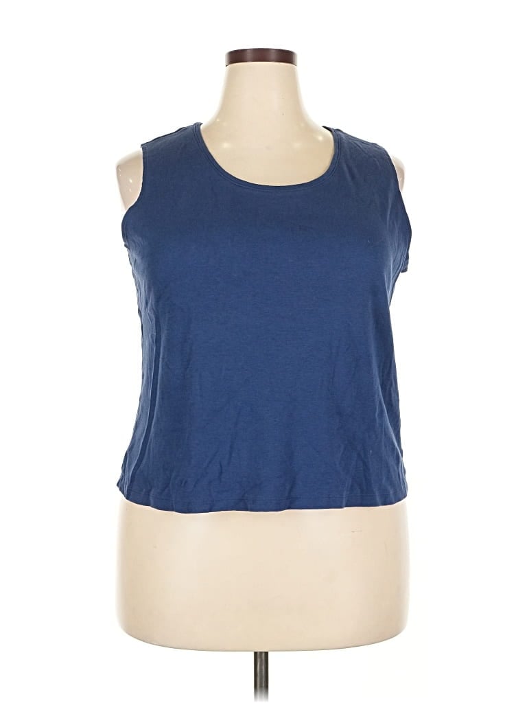 Pre-owned Coldwater Creek Sleeveless T-shirt In Blue