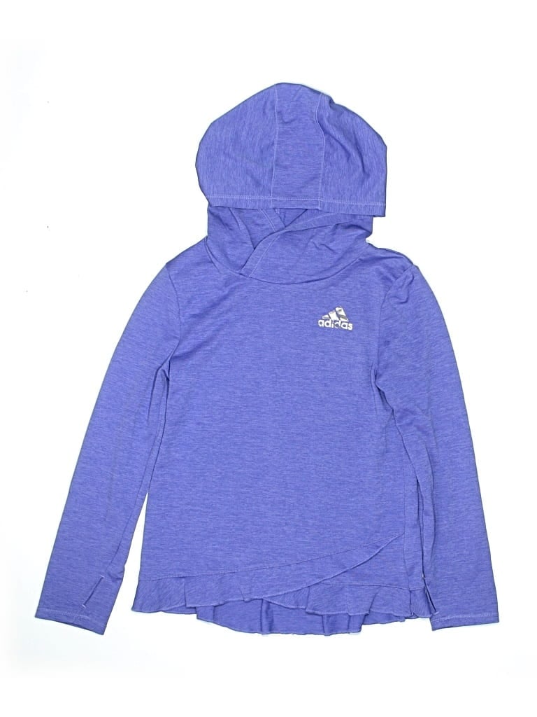 Pre-owned Adidas Originals Kids' Pullover Hoodie In Purple