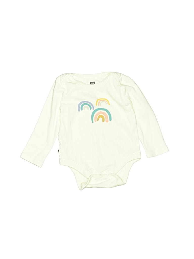 Pre-owned Tea Babies' Long Sleeve Onesie In White