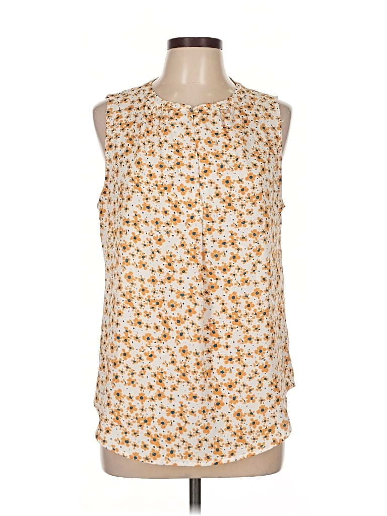 Pre-owned Fun2fun Sleeveless Blouse In Yellow