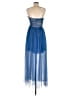 Sau Lee 100% Polyester Blue Cocktail Dress Size 8 - photo 2