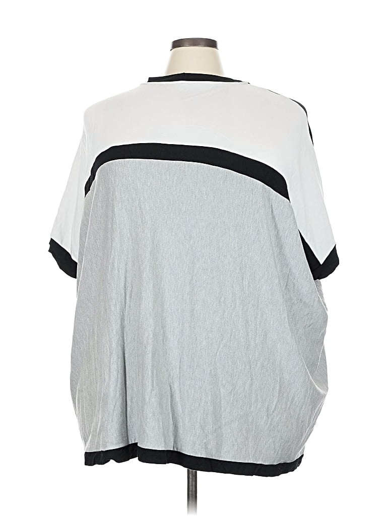 Pre-owned Unbranded Short Sleeve Blouse In Gray