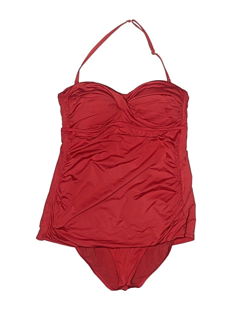 Pre-owned Jantzen One Piece Swimsuit In Red
