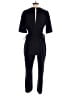 Zara 100% Polyester Solid Black Blue Jumpsuit Size S - photo 2