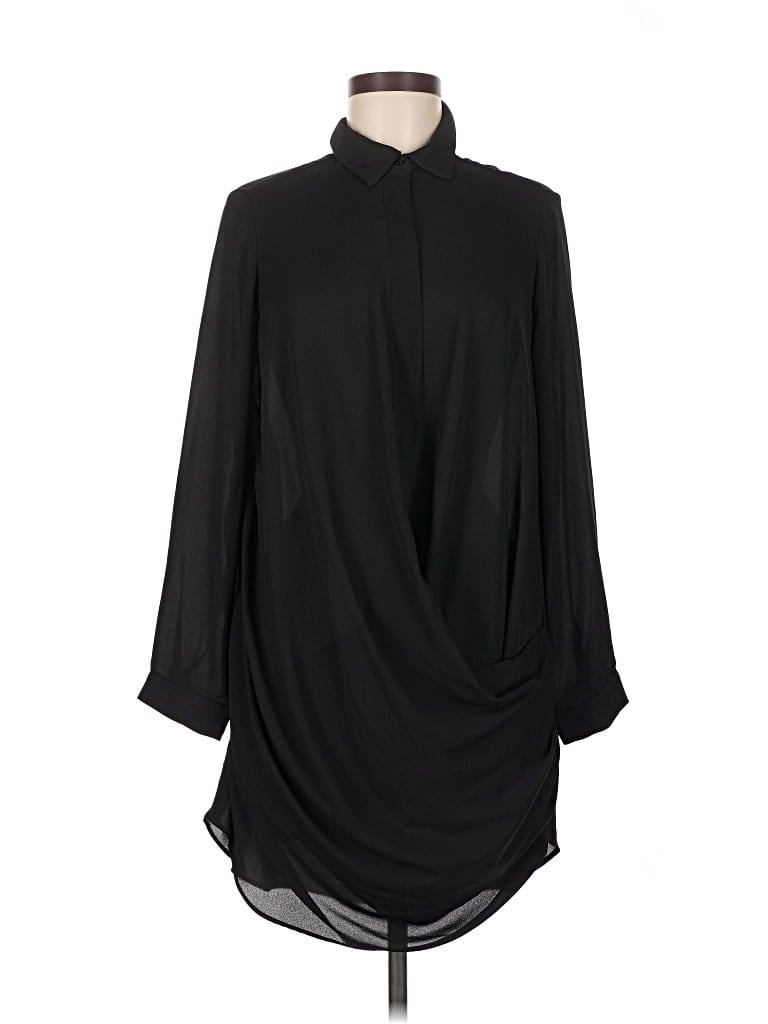 Pre-owned Krisa 3/4 Sleeve Blouse In Black