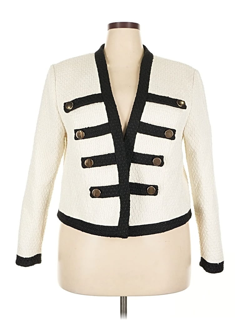 Eloquii Blazer Jacket In White