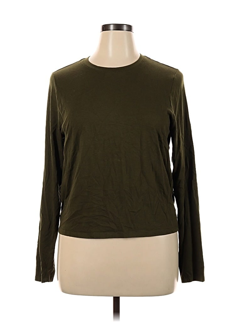 Pre-owned Old Navy Long Sleeve T-shirt In Green