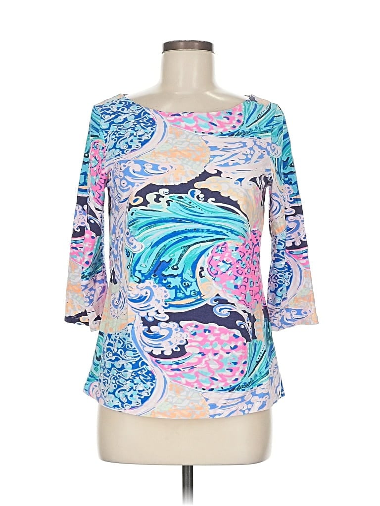 Pre-owned Lilly Pulitzer 3/4 Sleeve T-shirt In Blue