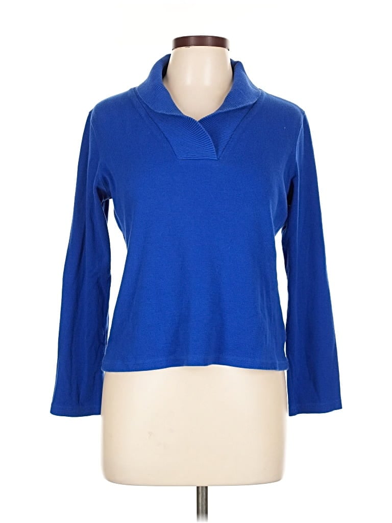 Pre-owned Rafaella Pullover Sweater In Blue