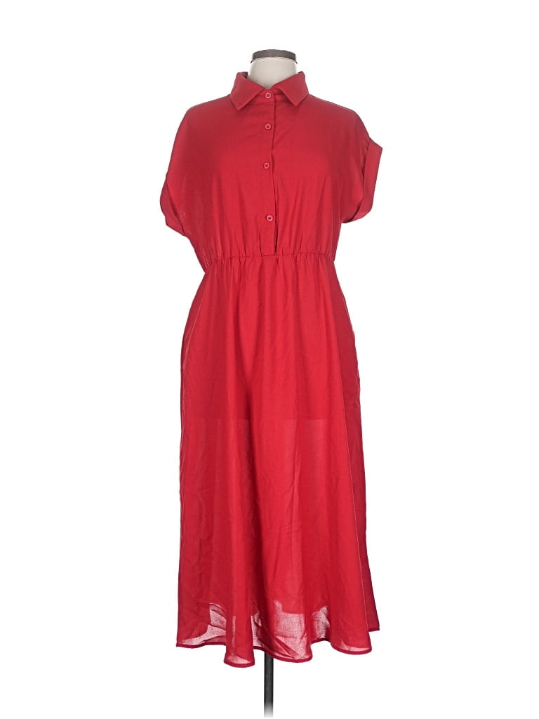 Pre-owned Ecowish Casual Dress In Red