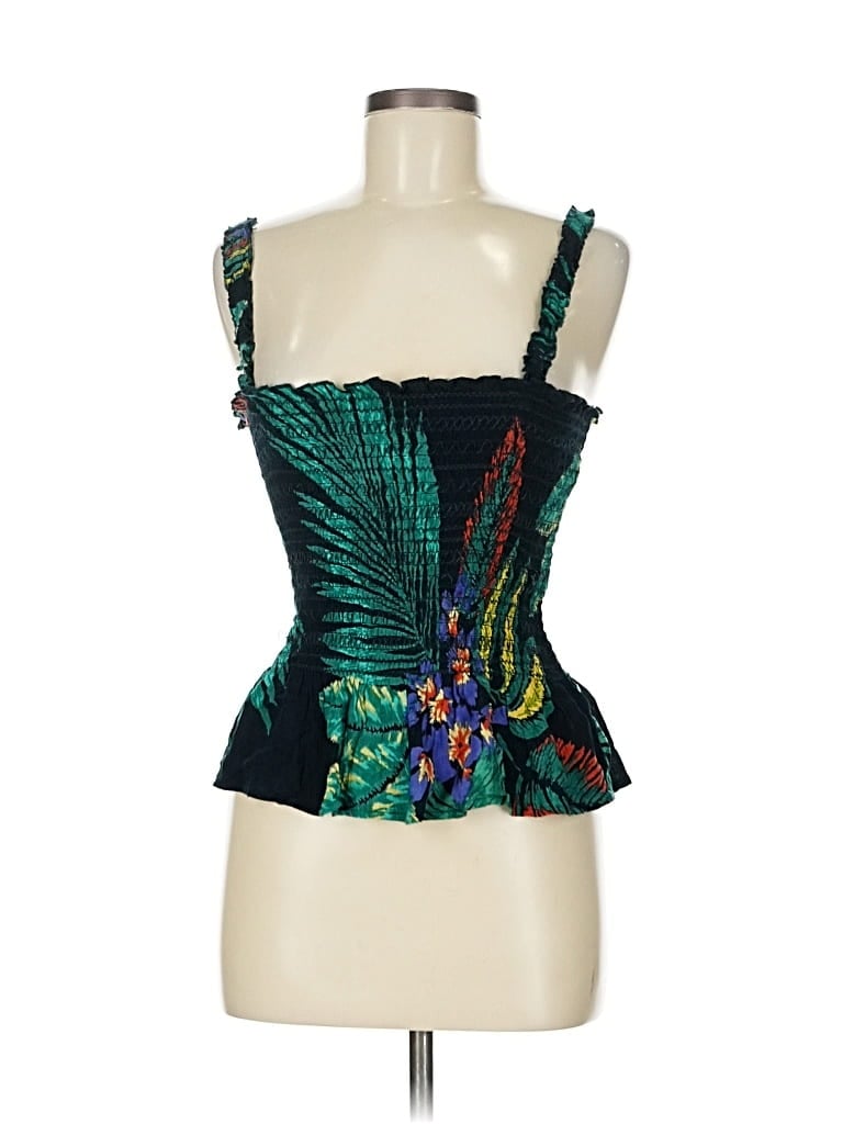 Pre-owned Patrons Of Peace Sleeveless Blouse In Green