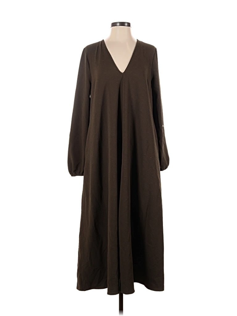 Pre-owned Unbranded Casual Dress In Brown