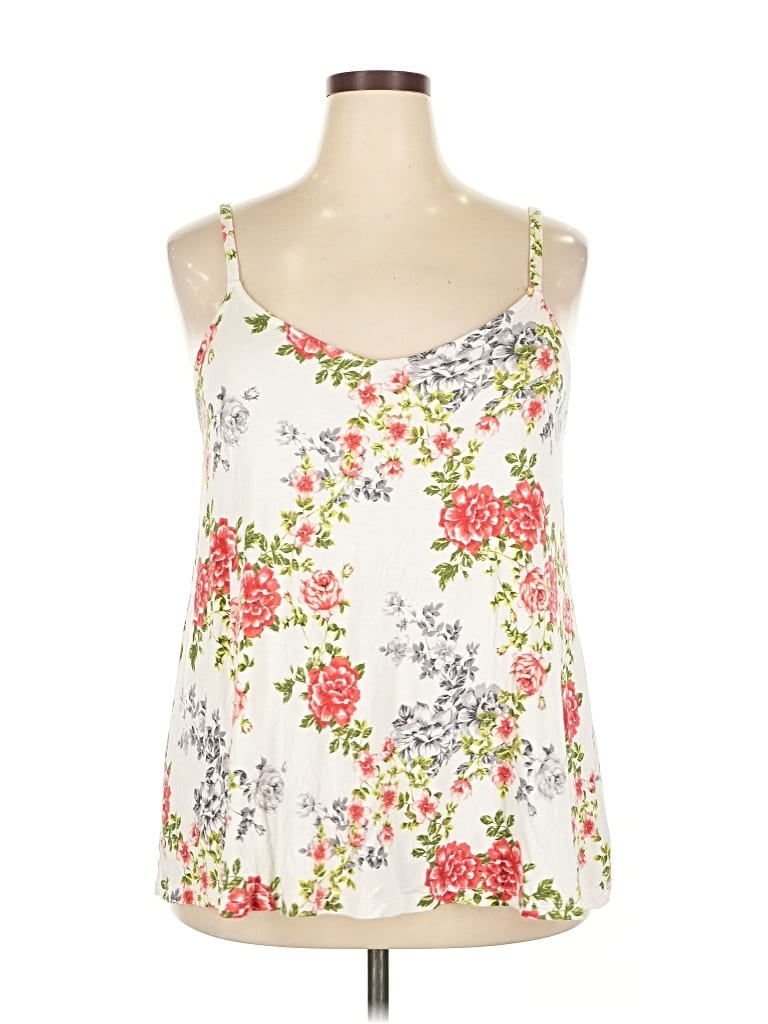 Pre-owned Torrid Tank Top Ivory Strapless Neckline Tops In White