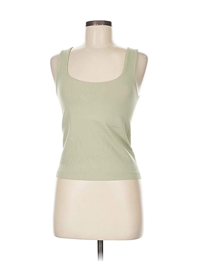 Pre-owned A New Day Tank Top Green Square Neckline Tops