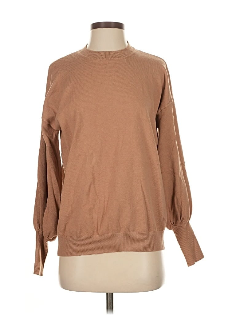 Pre-owned Vine & Love Pullover Sweater In Brown