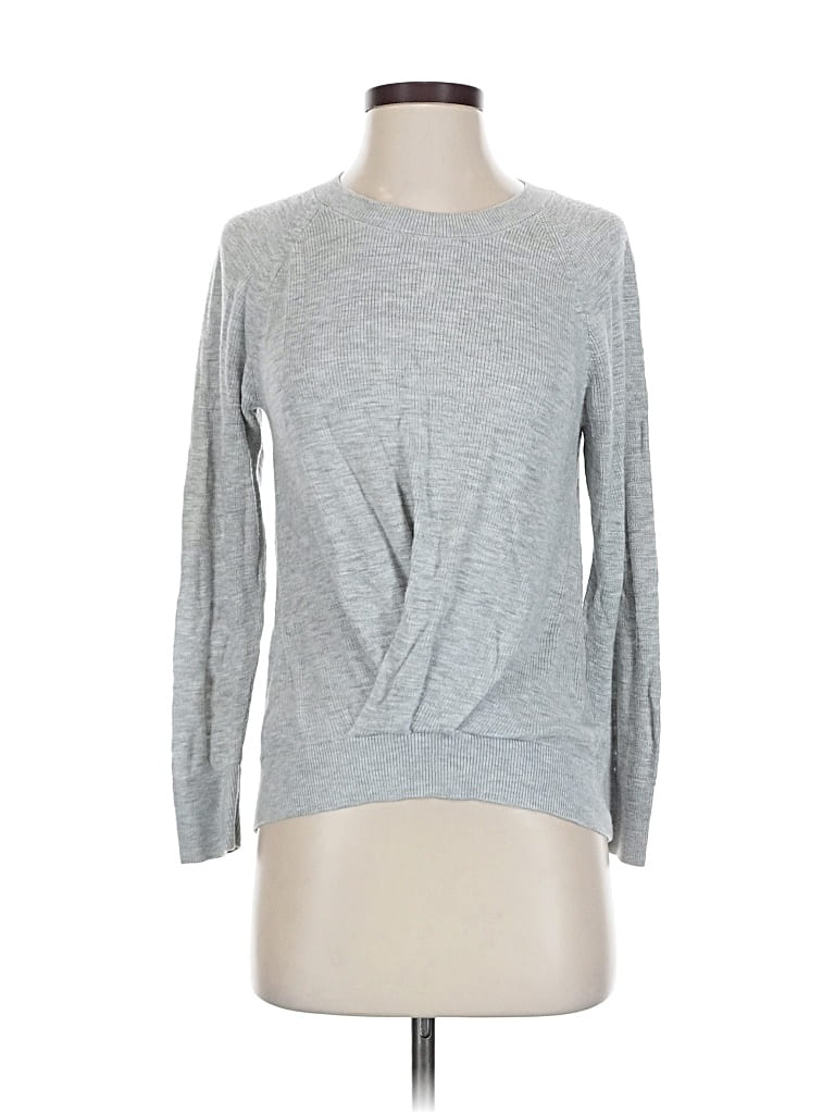 Pre-owned Lou & Grey For Loft Pullover Sweater In Silver