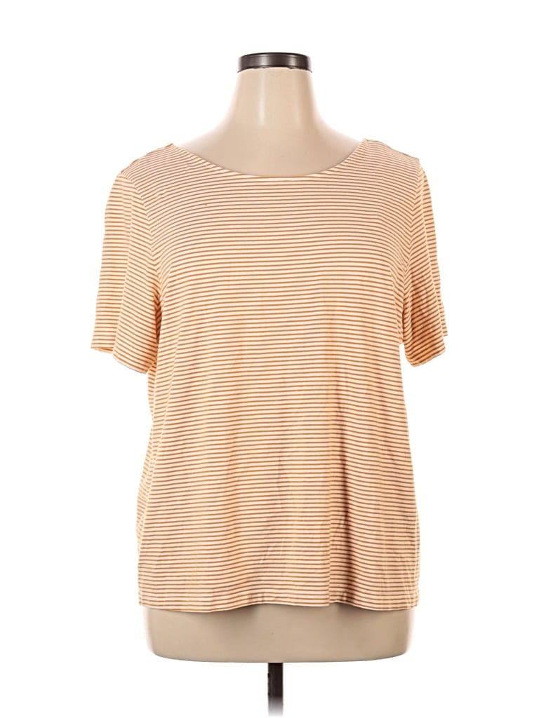 Pre-owned Catherine Catherine Malandrino Short Sleeve T-shirt In Brown