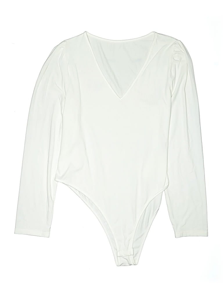 Pre-owned Shein Curve Bodysuit In White