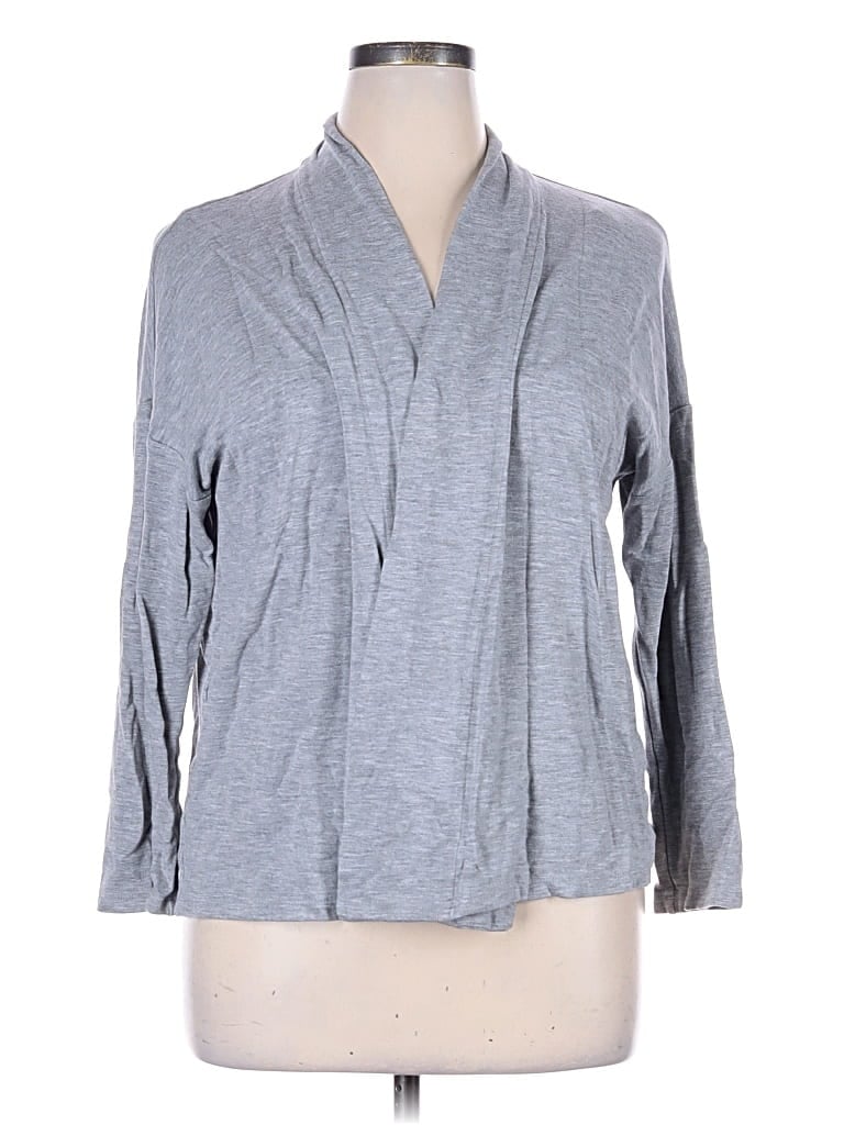 Pre-owned Talbots Cardigan Sweater In Gray