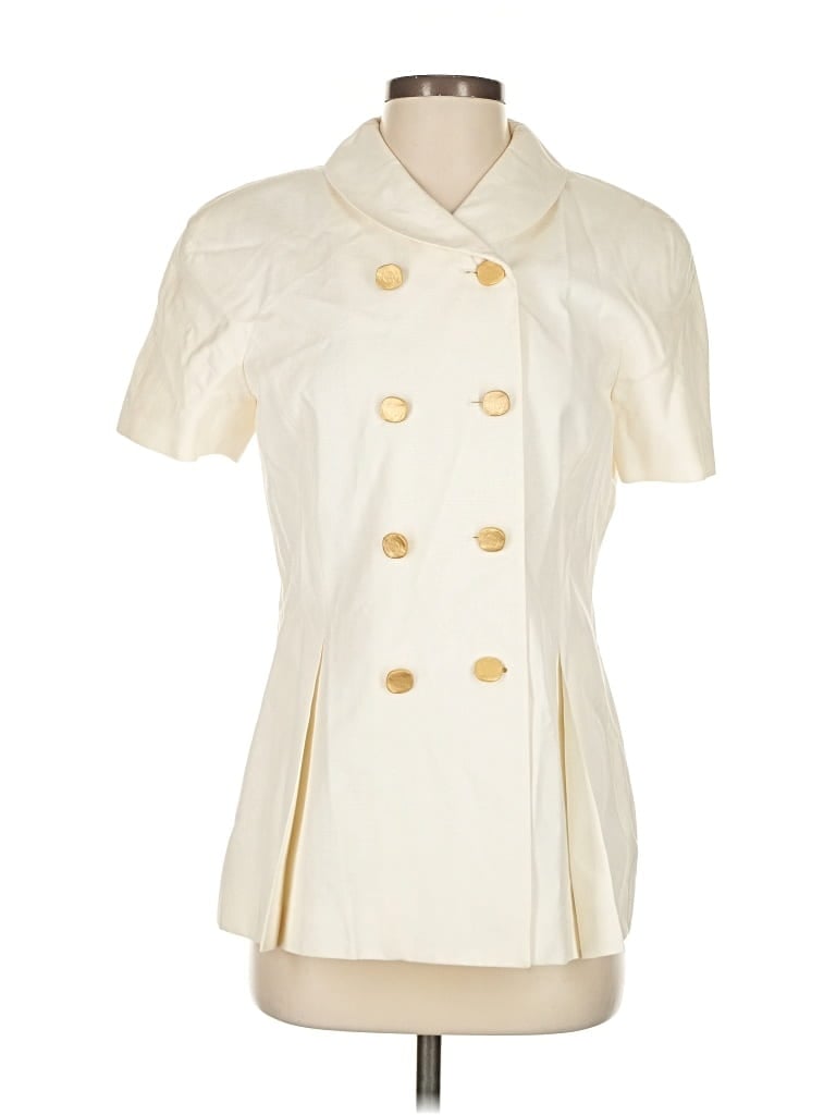 Pre-owned Evan Picone Trenchcoat In White