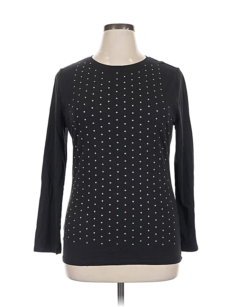 Pre-owned Ann Taylor Factory 3/4 Sleeve T-shirt In Black