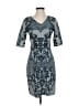 Baraschi 100% Polyester Paisley Gray Cocktail Dress Size 2 - photo 1